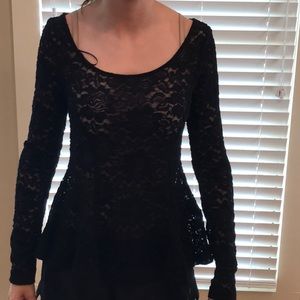 Black lace long sleeve